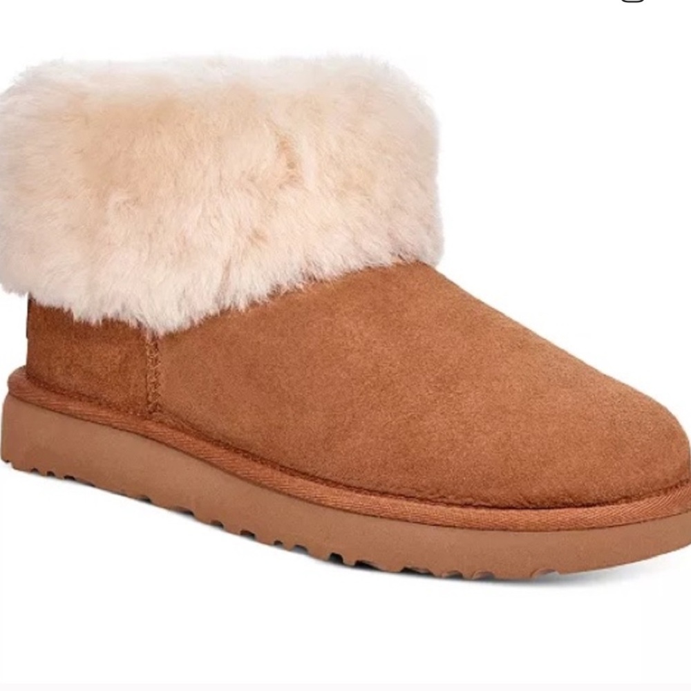 Ugg Tan Fluff Mini Boot - image 1